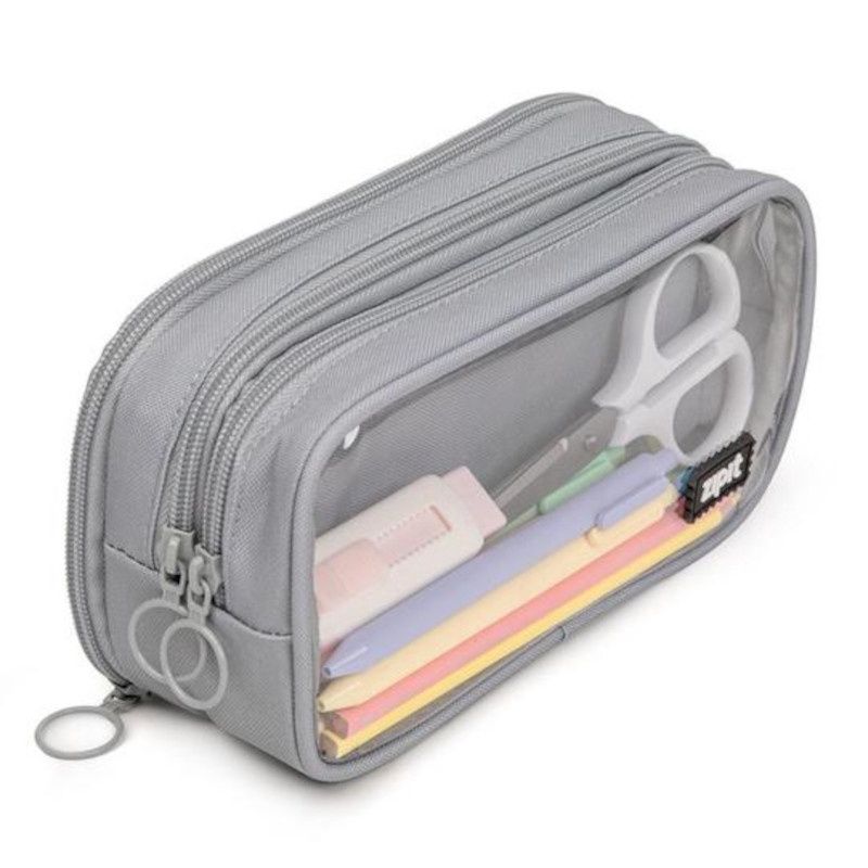 Zipit half & half pouch, Color: Grey