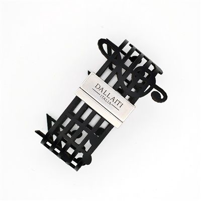 Italian leather music score bracelet, Color: Black