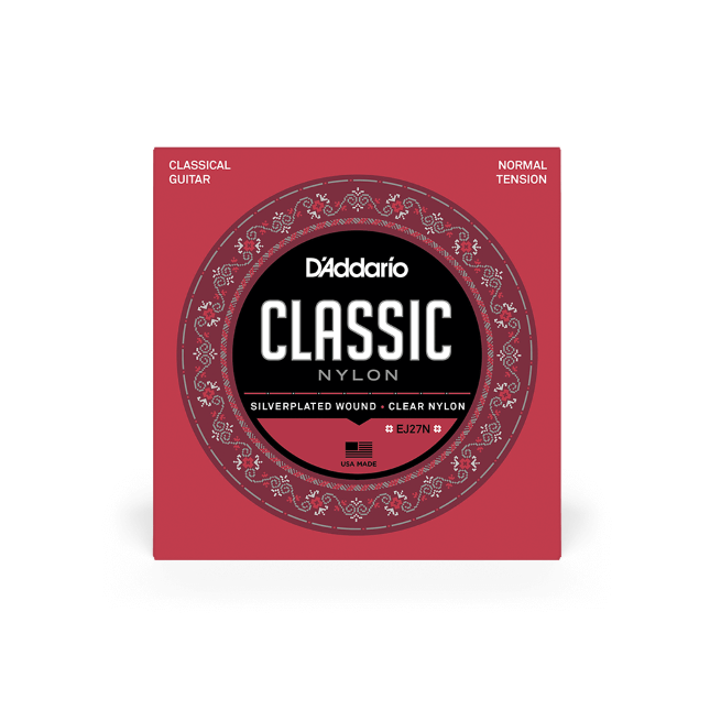 D'Addario Classic Nylon Student Classical Guitar Strings, Tension: Normal
