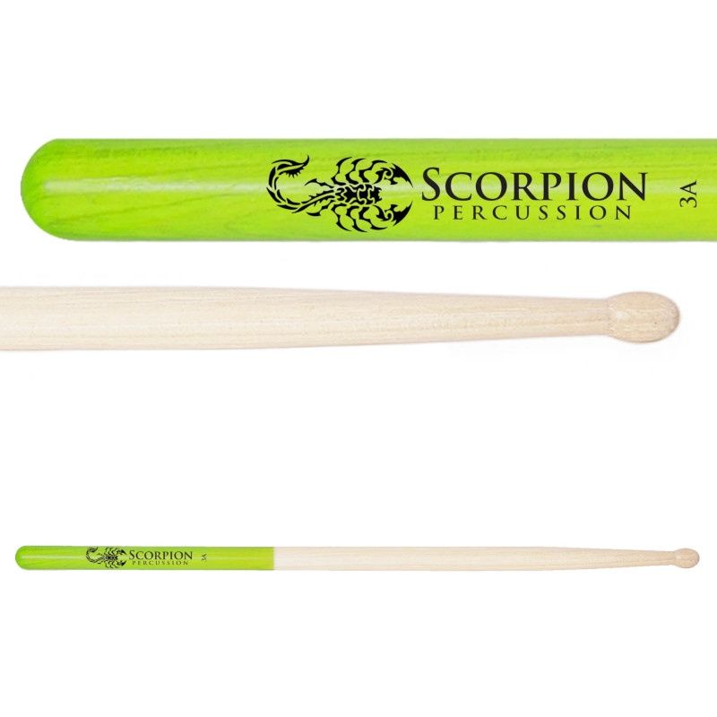 Scorpion Immortal Venom Grip Drumsticks Scorpion Immortal Venom Grip Drumsticks, Size: 3A
