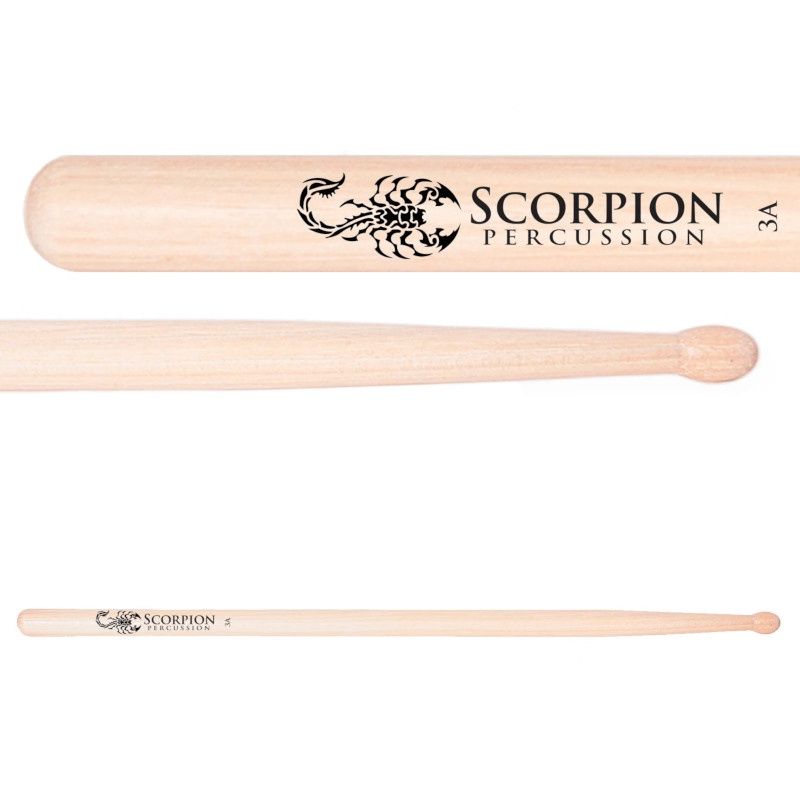 Scorpion Immortal Series Natural Drumsticks, Size: 3A