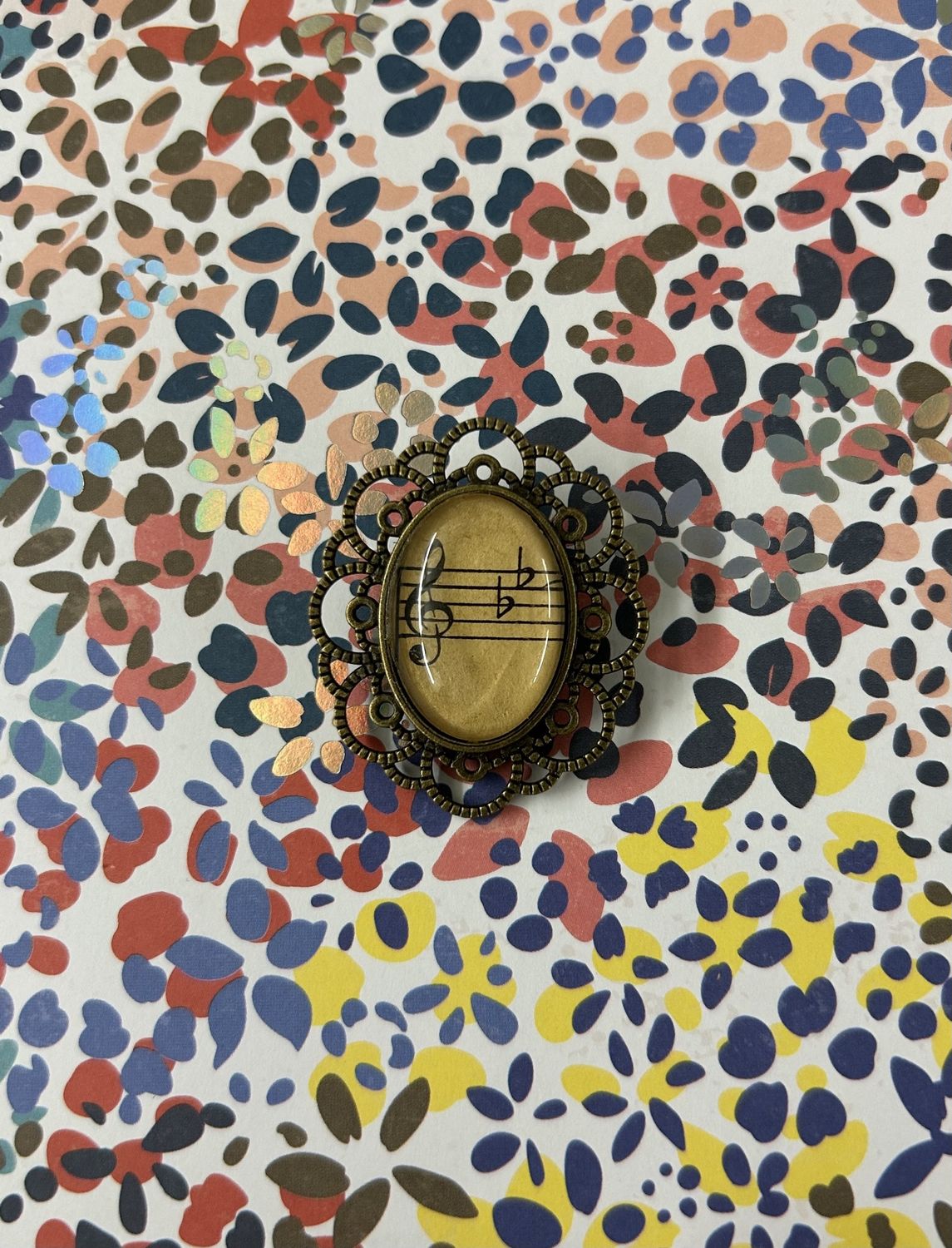 Piano Brooch, Finish: BSM1