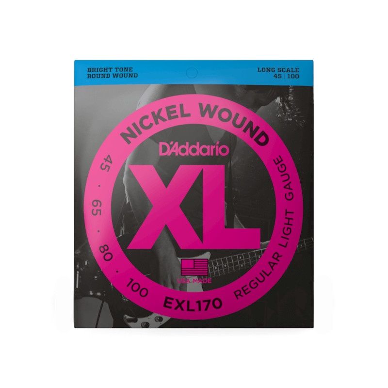 D'Addario XL Long Scale Nickel Bass Strings D'Addario XL Long Scale Nickel Bass Strings, Gauge: Regular Light