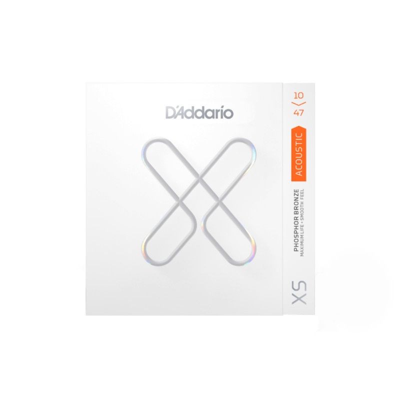 D'Addario XS Phosphor Bronze Coated Acoustic Guitar Strings, Gauge: Extra Light 10-47