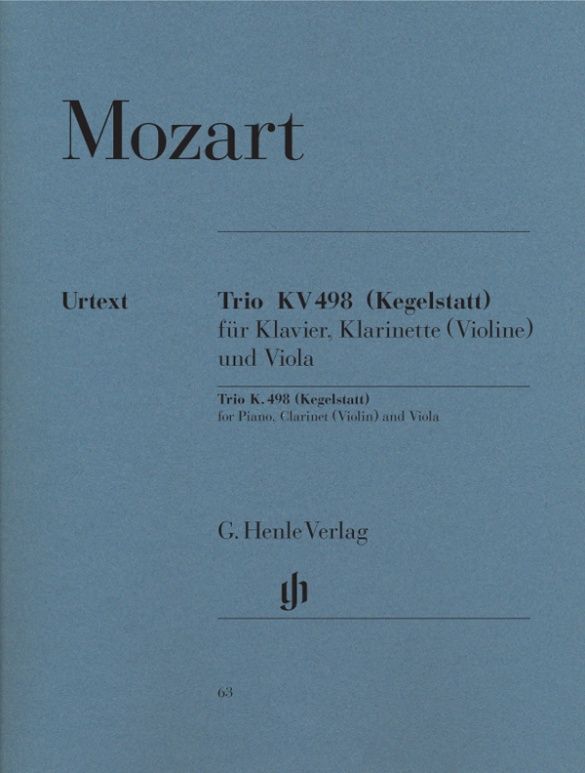 Mozart Trio in Eb Major K. 498 for Piano, Clarinet (Violin), and Viola