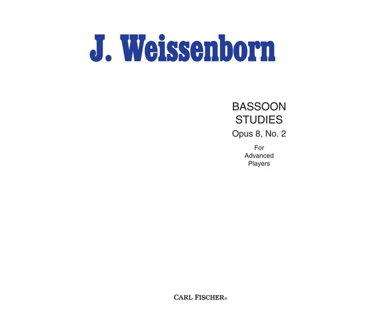 Bassoon Studies, Opus 8, No. 2 by J. Weissenborn