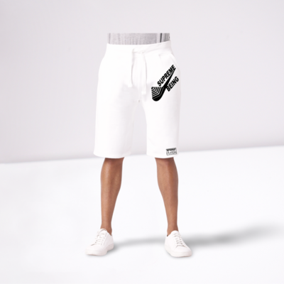 Supreme Being White/Blk Shorts