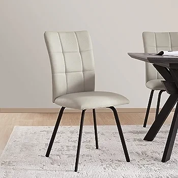 ZckyCine Dining Room Table Set 6-8 Person Kitchen Table and Chairs Modern Extendable Dining Table with 8 Leather Upholstered Dining Chairs (1 Table + 8 Beige Chairs)
706