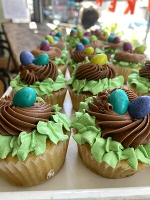 Easter Egg Nest Cupcakes