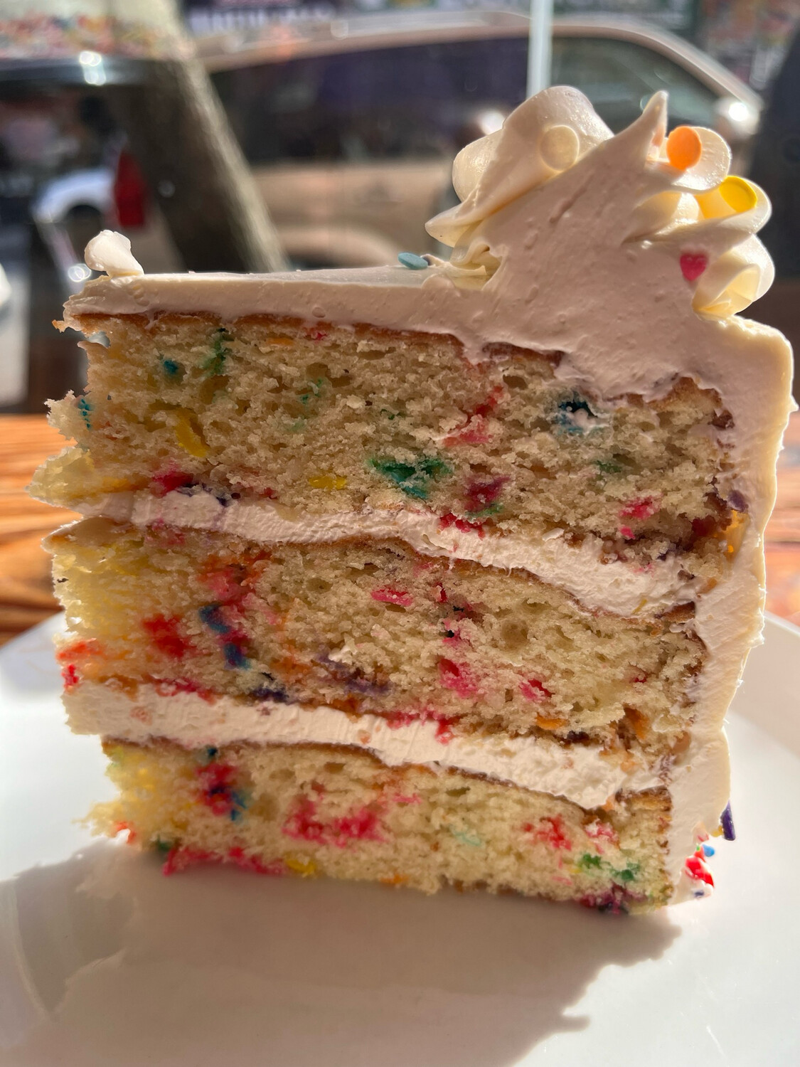 Vanilla Funfetti Slice of Cake