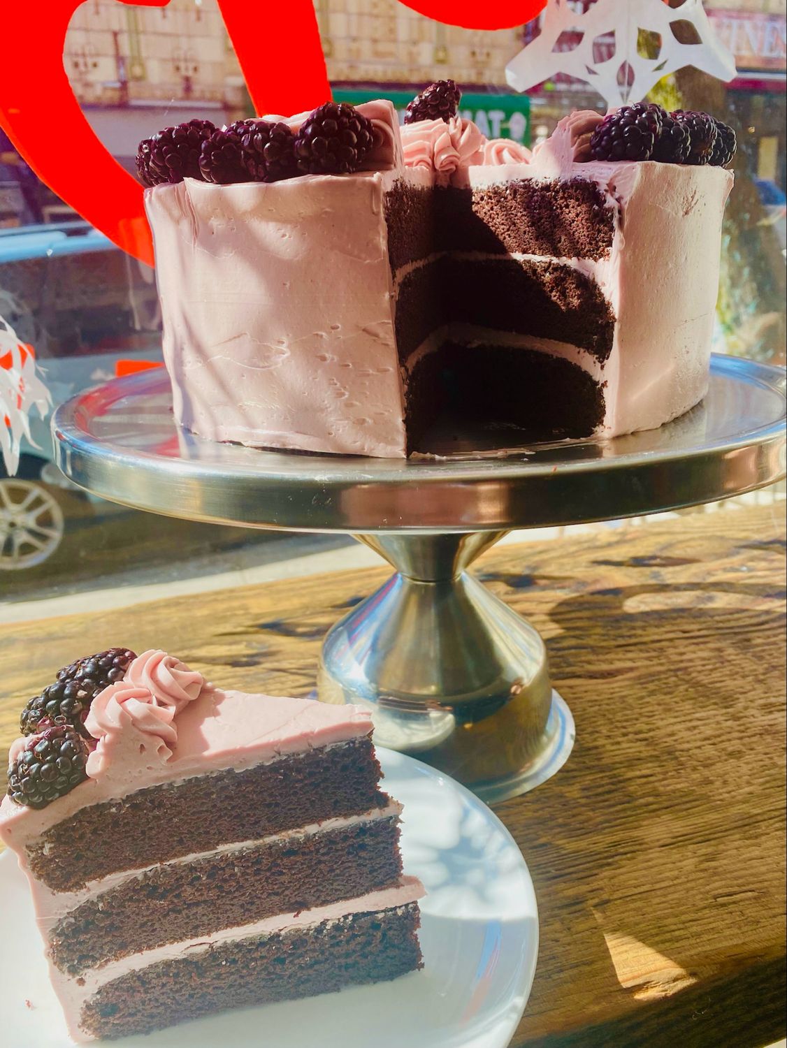 Chocolate Stout with Blackberry Buttercream
