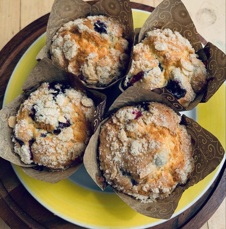 Blueberry Almond Muffins