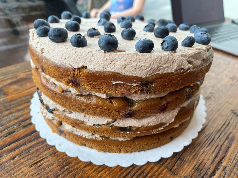 Blueberry Gingerbread Cake
