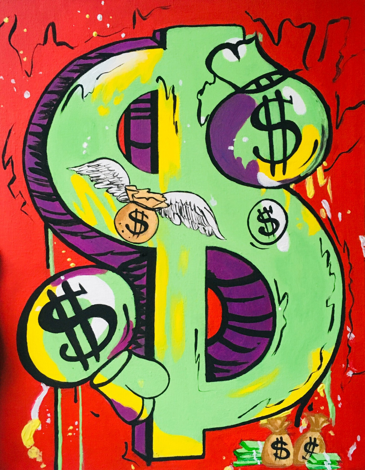 Alec. Monopoly Art 40cm X 50cm