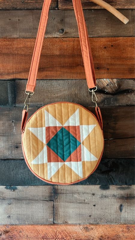 Quilted Crystal Star Bag In Pumpkin