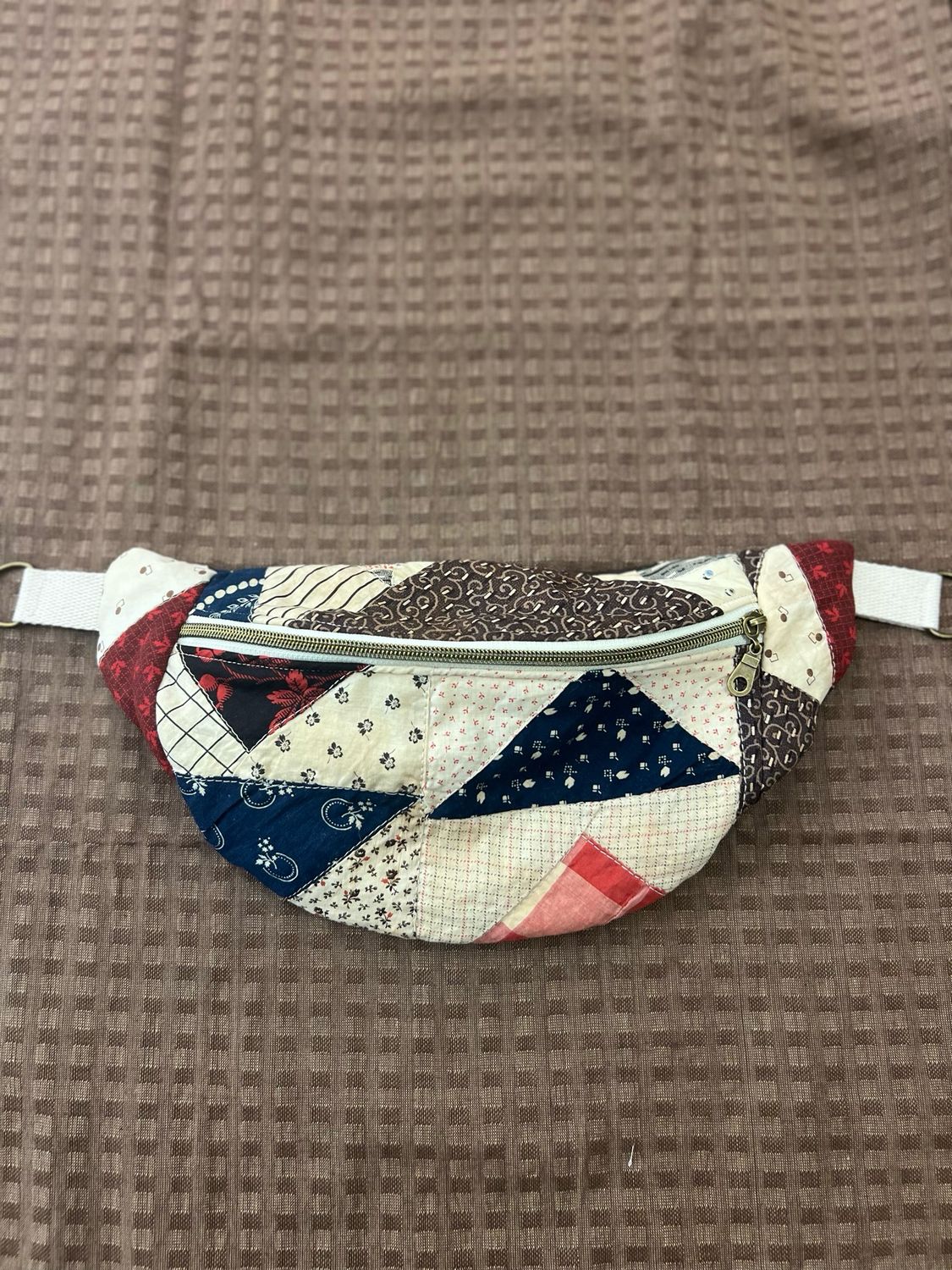 Indigo &amp; Hazelnut Patchwork Quilt Bag