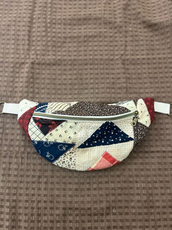 Indigo &amp; Hazelnut Patchwork Quilt Bag