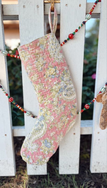 Cottage Pink Quilted Stocking