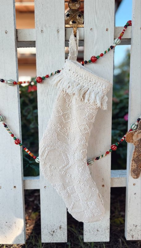 Ivory Motif Stocking