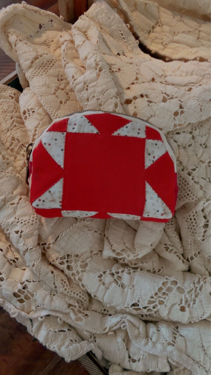 Turkey Red Vintage Coin Purse