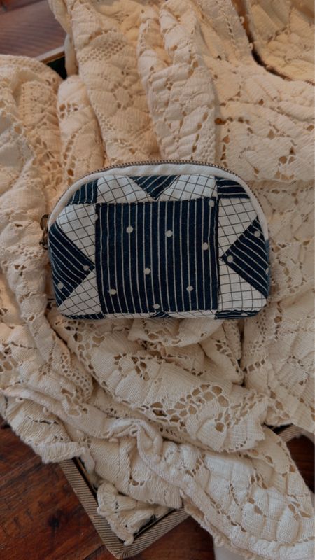 Vintage Indigo + White Coin Purse