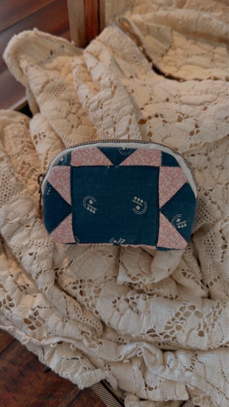 Indigo + Pink Vintage Coin Purse