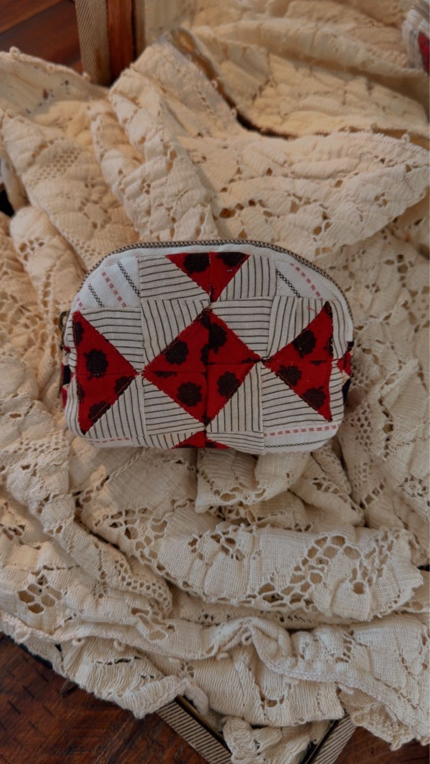 Antique Red Diamond Coin Purse