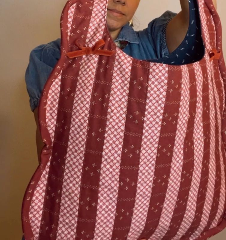 The Wavelength Tote In Crimson