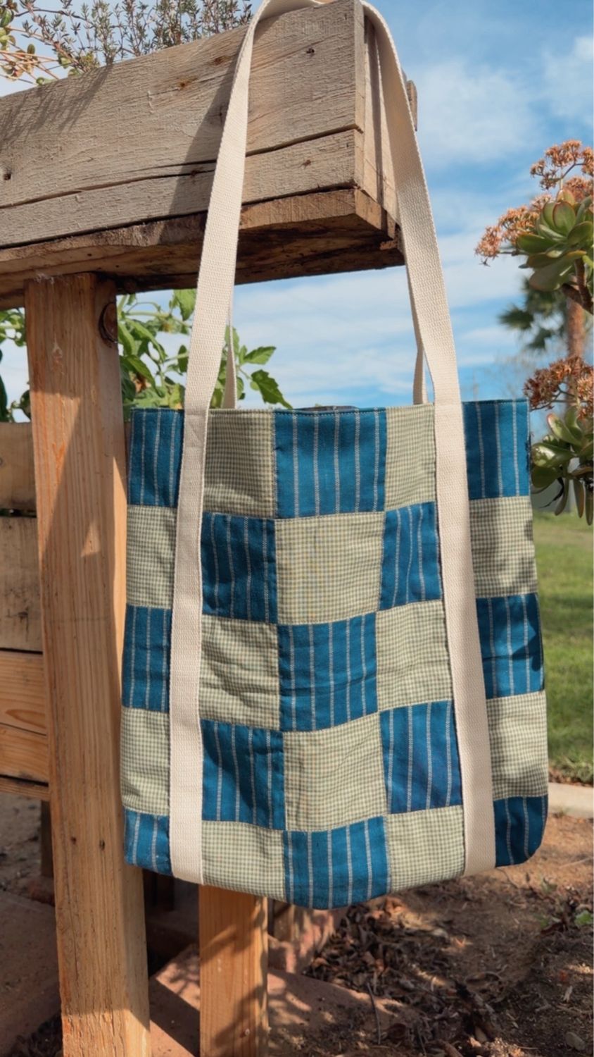 Antique Tote In Indigo + Green