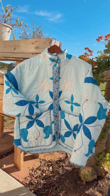 Floral Blue Quilt Jacket