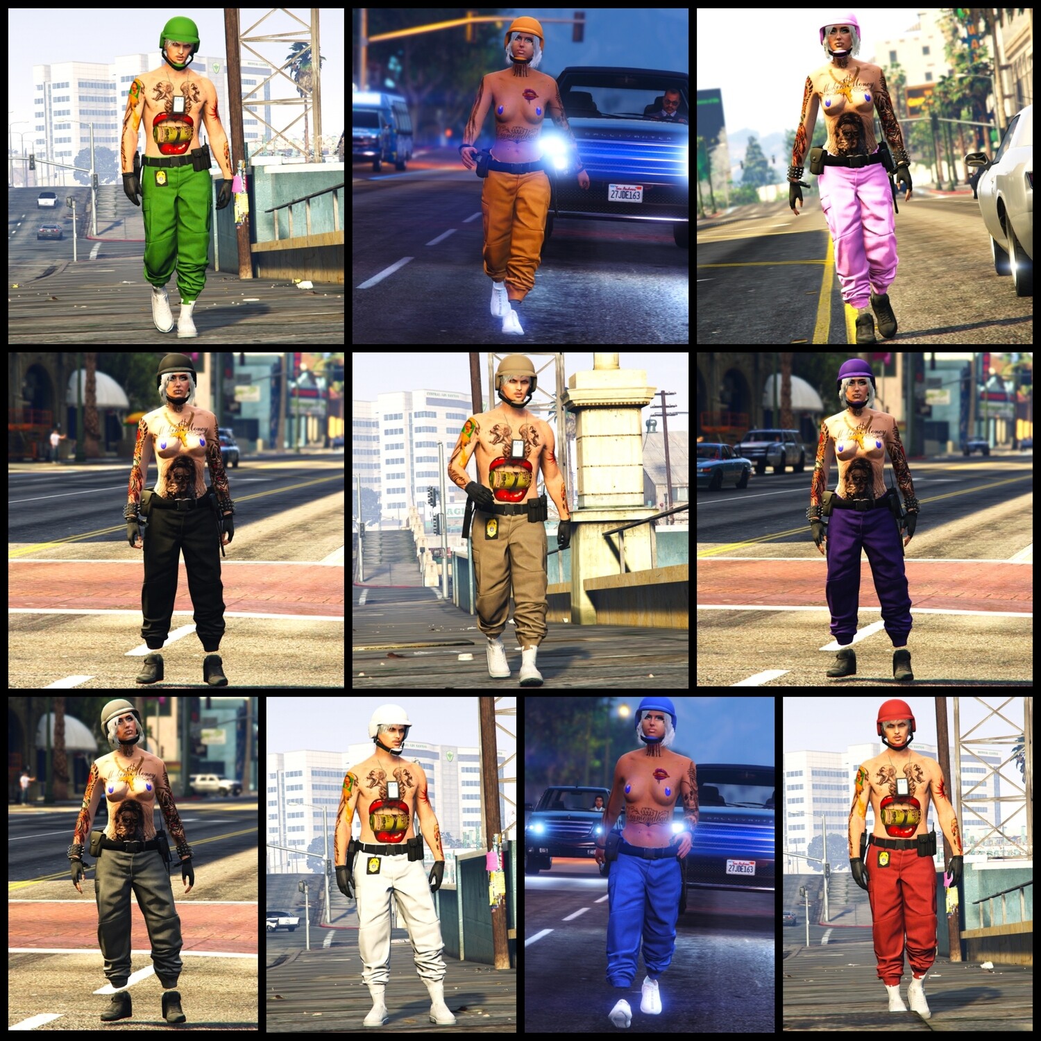 4 BP HELMETS + JOGGERS