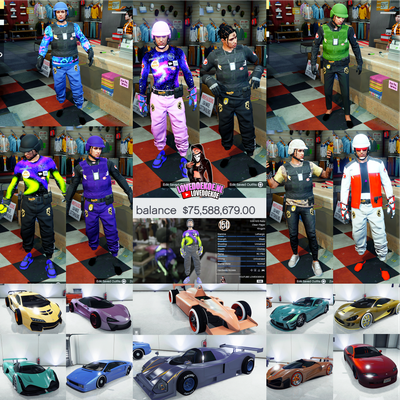 HANDMADE MALE TRYHARD FAST RUN ACCOUNT: LEVEL 150, MODDED OUTFITS, 10 MODDED CARS, 75 MILL, CLEAN K/D RATIO