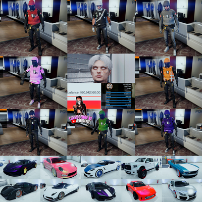 HANDMADE MALE FAST RUN ACCOUNT: LEVEL 150, MODDED OUTFITS, MODDED CARS, MAX STATS, TRYHARD FACE CREATION, CLEAN K/D RATIO