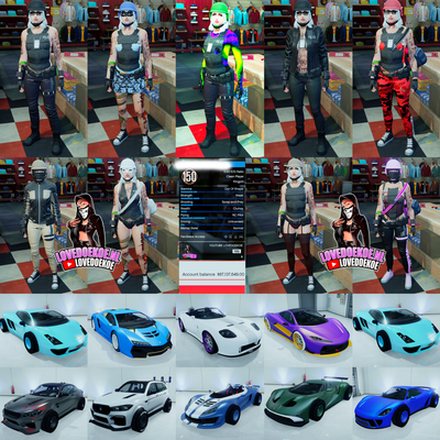 HANDMADE FEMALE FAST RUN ACCOUNT: LEVEL 150, 87 MILL, MODDED OUTFITS, MODDED CARS, CLEAN K/D, PRETTY FACE CREATION