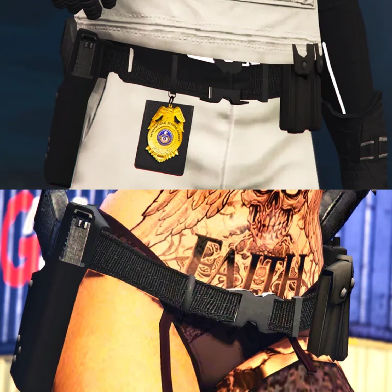 GUN BELT FOR CHARACTER 1/2 *BEFF METHOD*