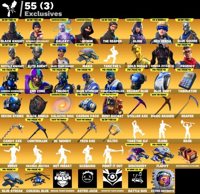 💎 STACKED Fortnite Account | Black Knight, Galaxy, IKONIK &amp; More! 💎