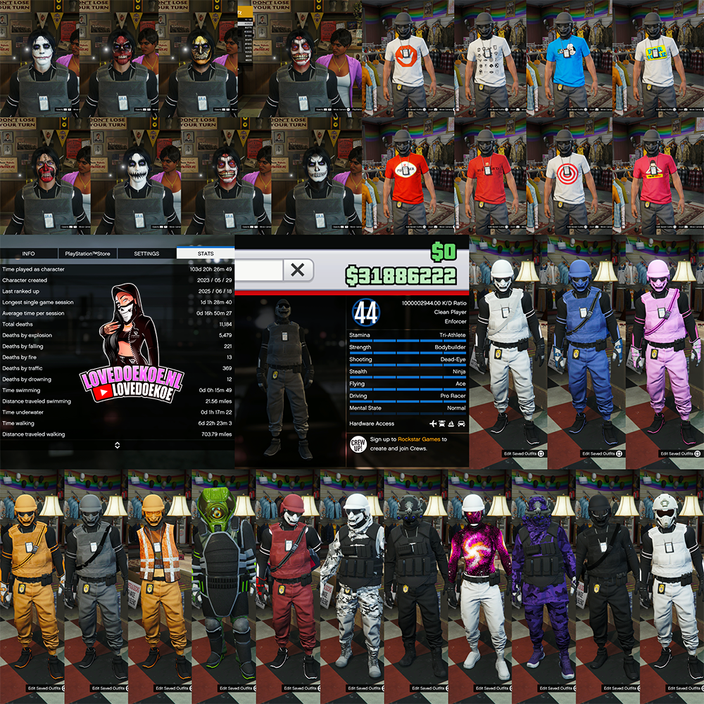 💨 Male 2021 Account | FAST RUN | $31M 💰 | -100B K/D 🔫 | RARE Outfits 🎃 | Max Stats 📈 | Full Access 🔐