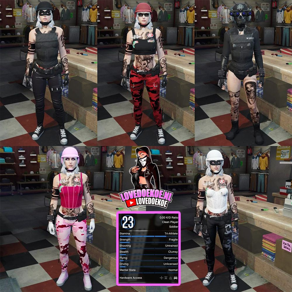 FEMALE STARTER ACCOUNT: LEVEL 23, 25 MIL, 10 DELUXOS, MODDED OUTFITS, PRETTY FACE CREATION, CLEAN K/D, FREE NAME CHANGE