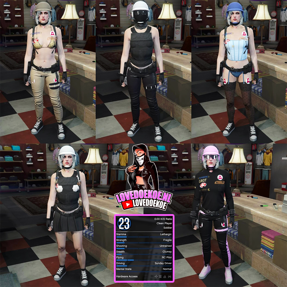 FEMALE STARTER ACCOUNT: LEVEL 23, 25 MIL, 10 DELUXOS, MODDED OUTFITS, PRETTY FACE CREATION, CLEAN K/D, FREE NAME CHANGE