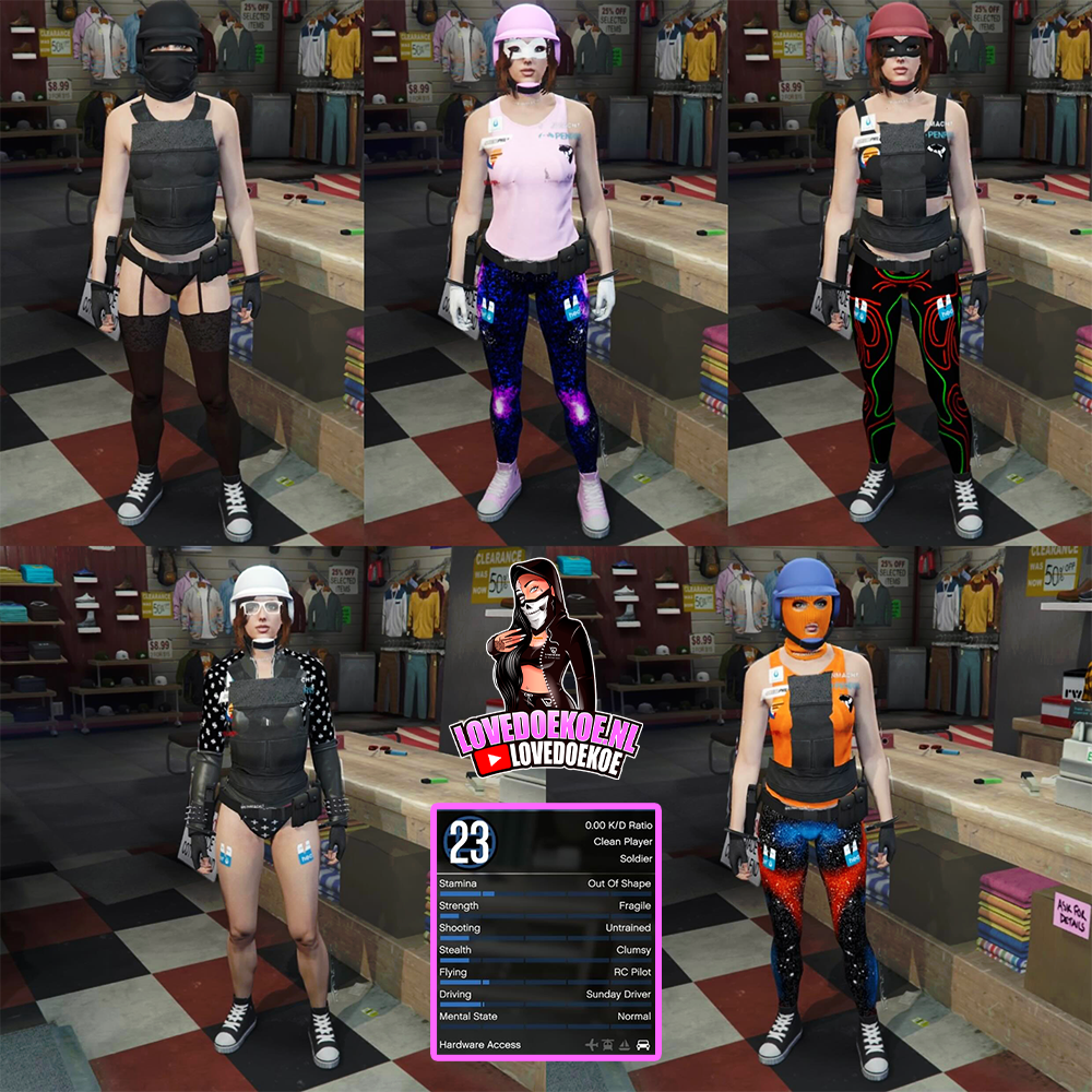 FEMALE STARTER ACCOUNT: LEVEL 23, 25 MILL, 10 DELUXOS, MODDED OUTFITS, PRETTY FACE CREATION, CLEAN K/D, FREE NAME CHANGE