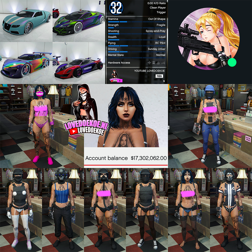 Handmade Female Account 🎮 | Level 32 | Modded Outfits &amp; Cars | Special Avatar | Ready to Play