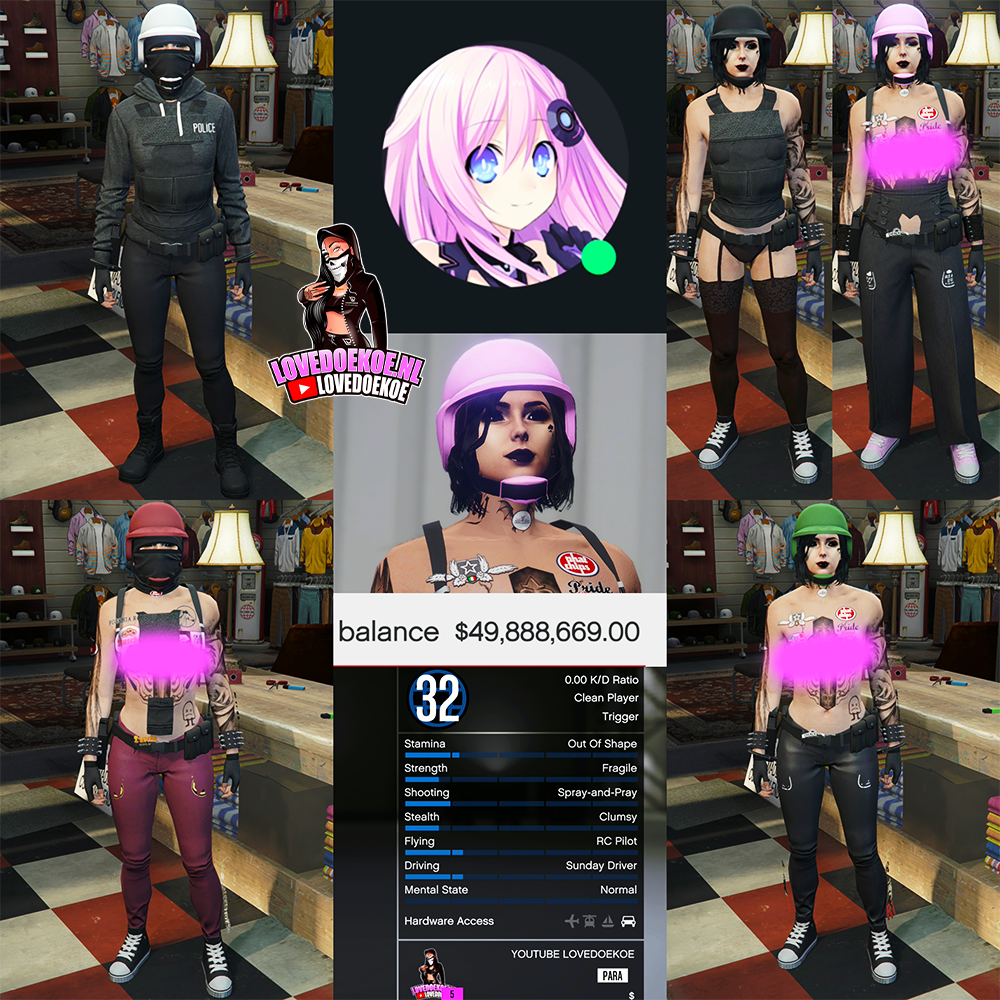 Female Account – Level 32 | 49M Cash, Modded Outfits, Special Avatar 🎀