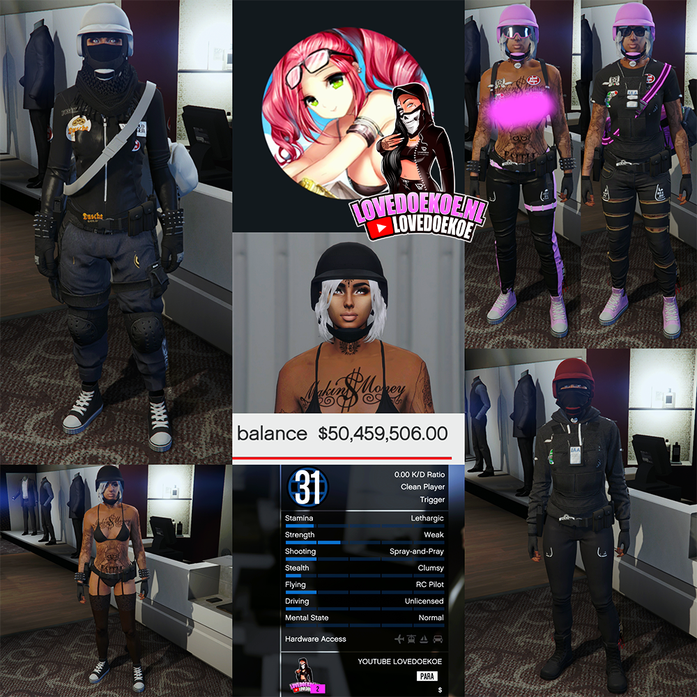 Female Account – Level 31 | 50M Cash, Modded Outfits, Special Avatar 🎀