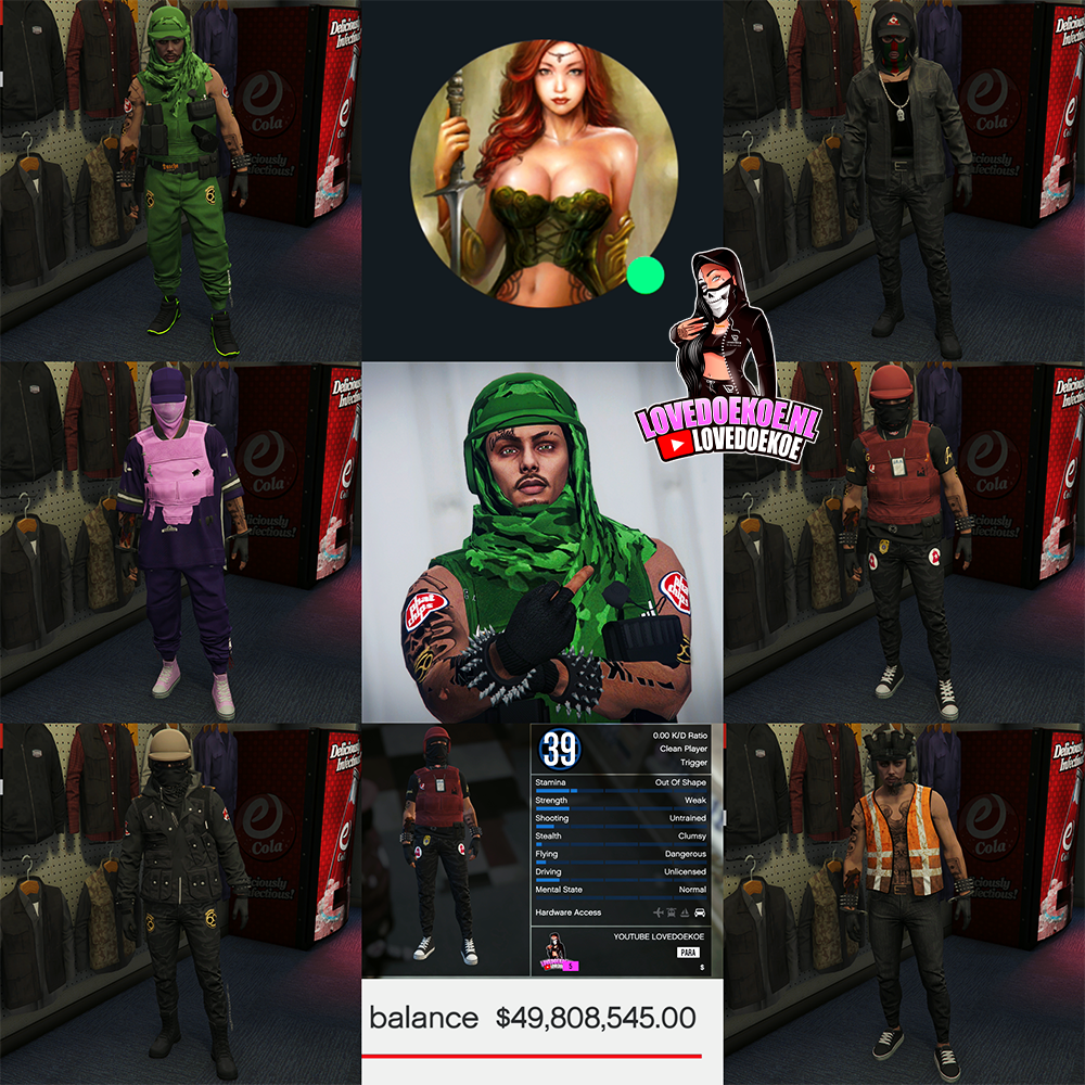 Handmade Male Account – Level 39 | 49M Cash | Modded Outfits | Special Avatar