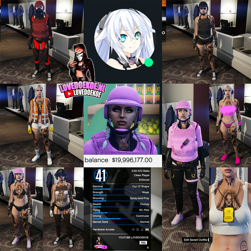 Female Account – Level 41 | 19M Cash, Modded Outfits &amp; Accesoires, Special Avatar 👑