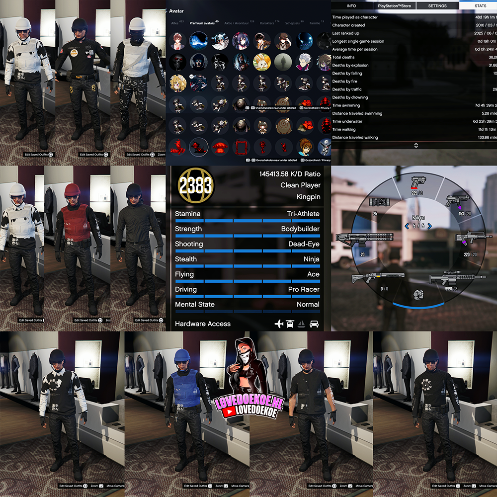 🎮 PS5 Next-Gen Male | LvL 2383 | 💰557M Cash | ⚡ Fast Run | 🎭 40 Premium Avatars | 🎃 Halloween Unlocks | 🛡️ White &amp; Blue Armor | Clean &amp; Legit ✅