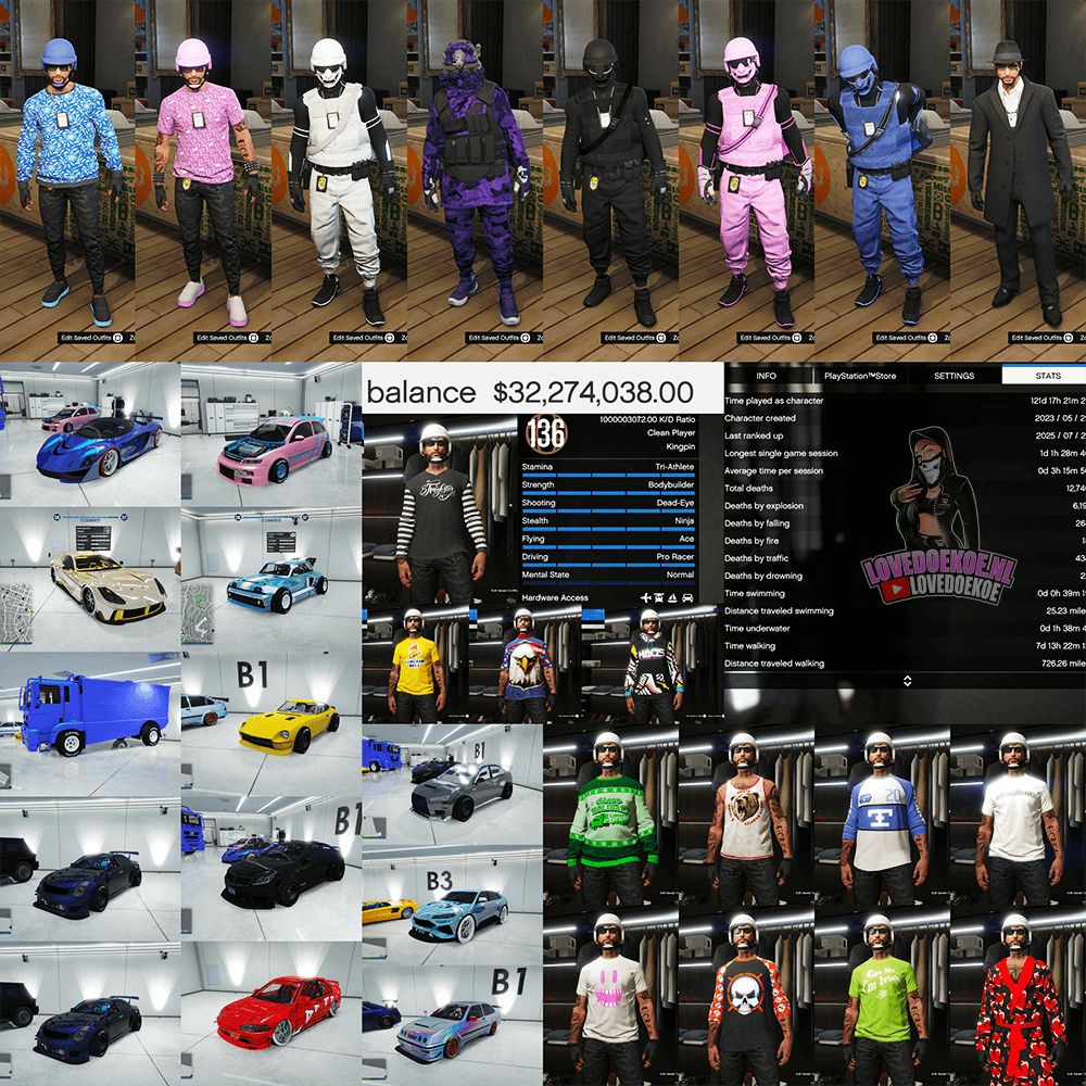 🎮 PS5 Male | LvL 136 | 💰32M Cash | ⚡ Fast Run | 🎭 Modded Outfits | 🚗 Many Modded Cars | 🎃 Halloween Unlocks | Clean &amp; Legit ✅