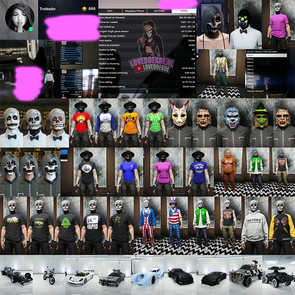 🎮 PS5 Next-Gen Double Character Account | Female Lvl 207 (Max) + Male Lvl 150 | $78M Cash + Rare Unlocks 🔥