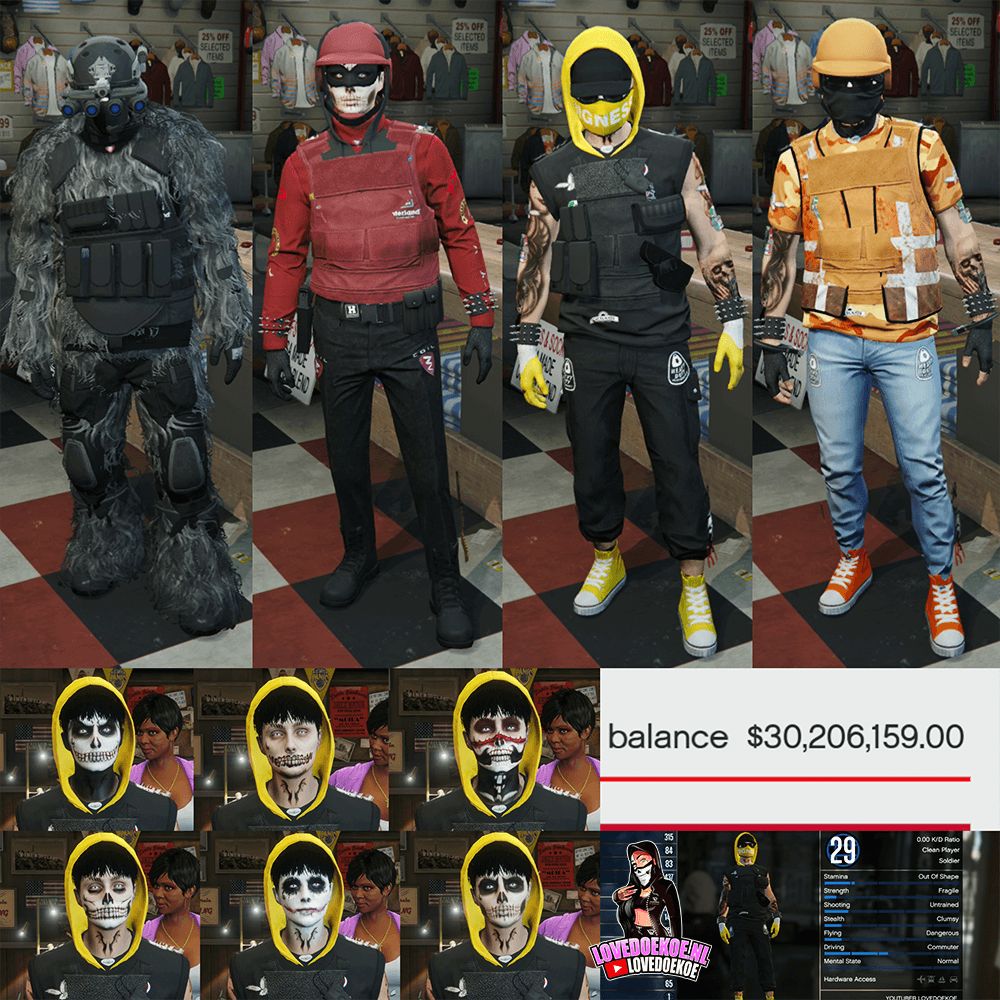 💎Handmade Male Starter Account | Level 29| 30 Million Cash | Modded Outfits + Rare Accessories | Halloween Facepaints | Instant Download &amp; Delivery 💎