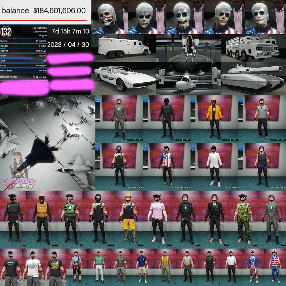 🔥 MALE 2023 ACCOUNT | LEVEL 132 | 184M CASH | PS4 &amp; PS5 COMPATIBLE | INSTANT DELIVERY 💎